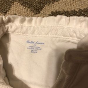 Ralph Lauren Bottoms - Ralph Lauren 6m white bubble ruffle romper Ralph Lauren Bottoms - Ralph Lauren 6m white bubble ruffle romper